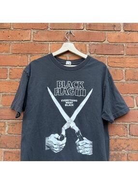 Vintage black flag everything went black t shirt 00s L